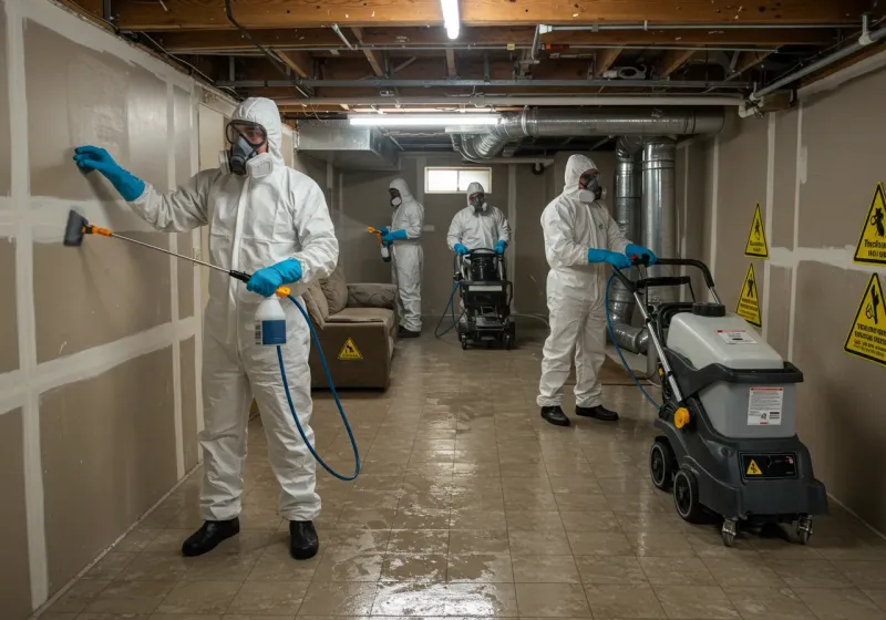 Basement Moisture Removal and Structural Drying process in Jefferson County, IN